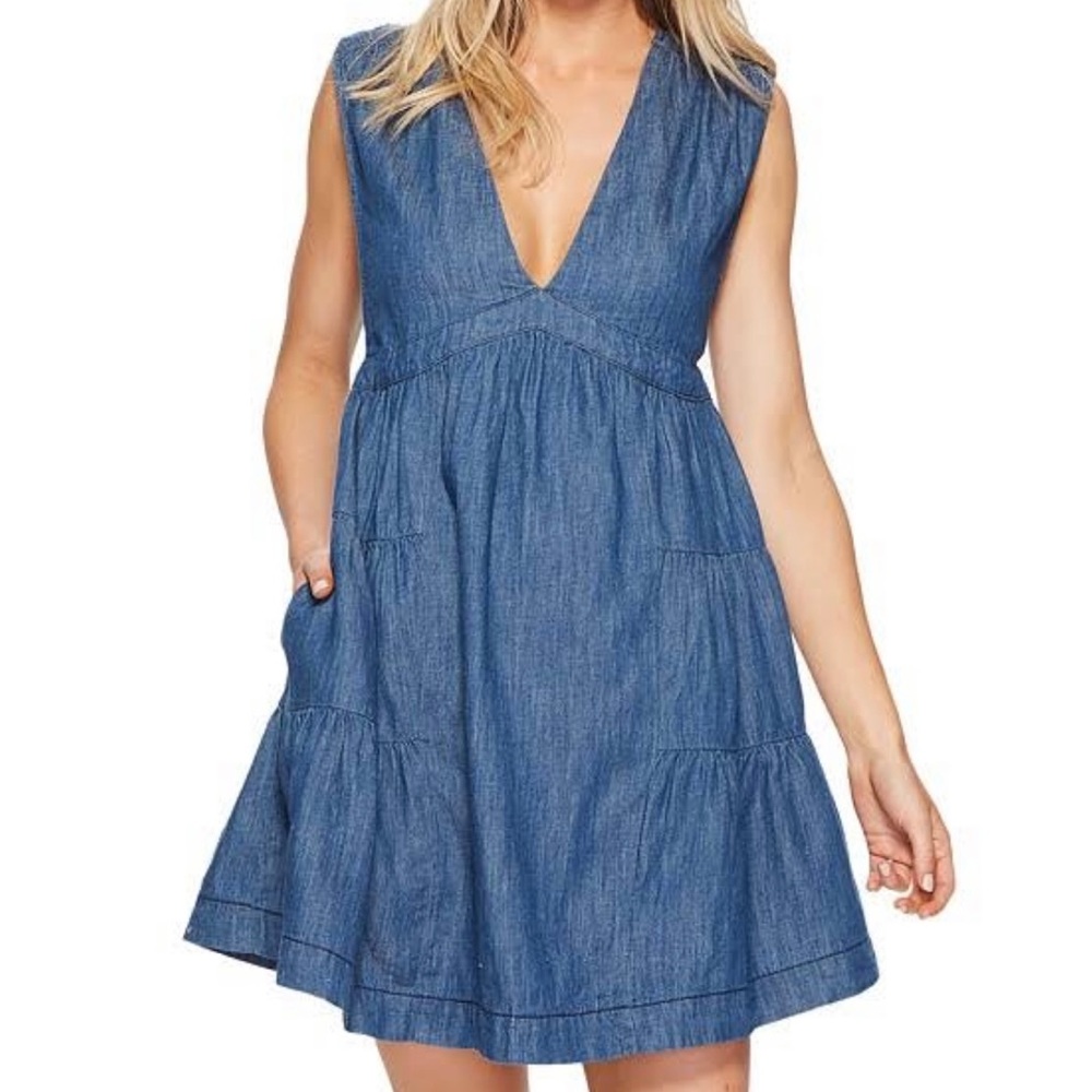 Free People Blue Midi Dress